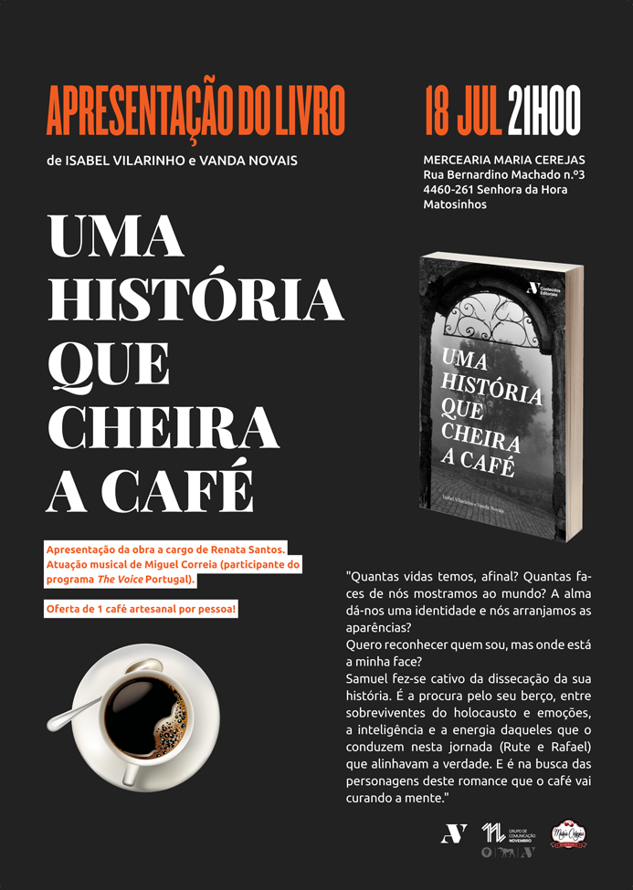 Apresentação de livro com sabor a café na Mercearia Maria Cerejas!