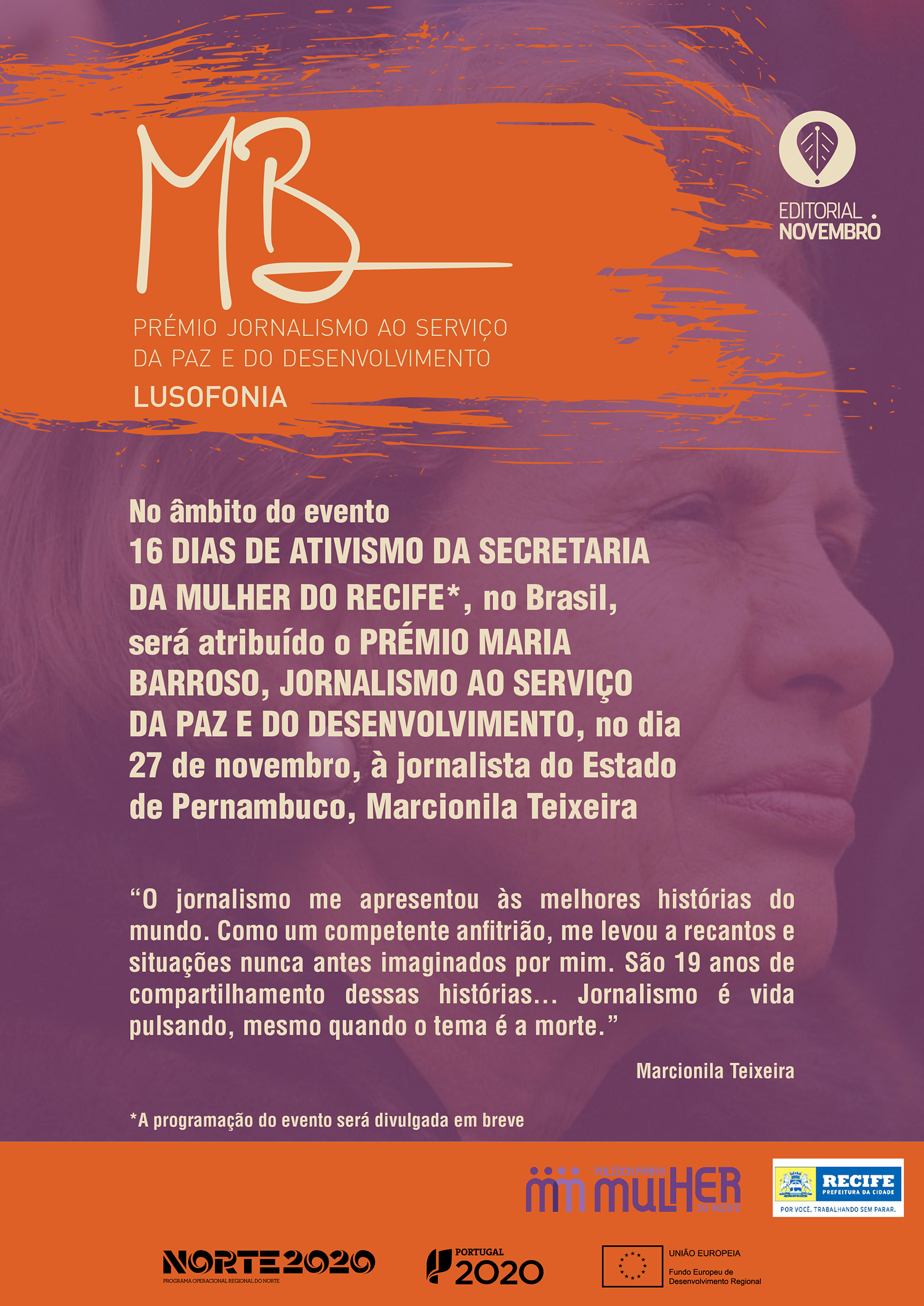 “Prémio Maria Barroso Jornalismo ao Serviço da Paz e do Desenvolvimento”
