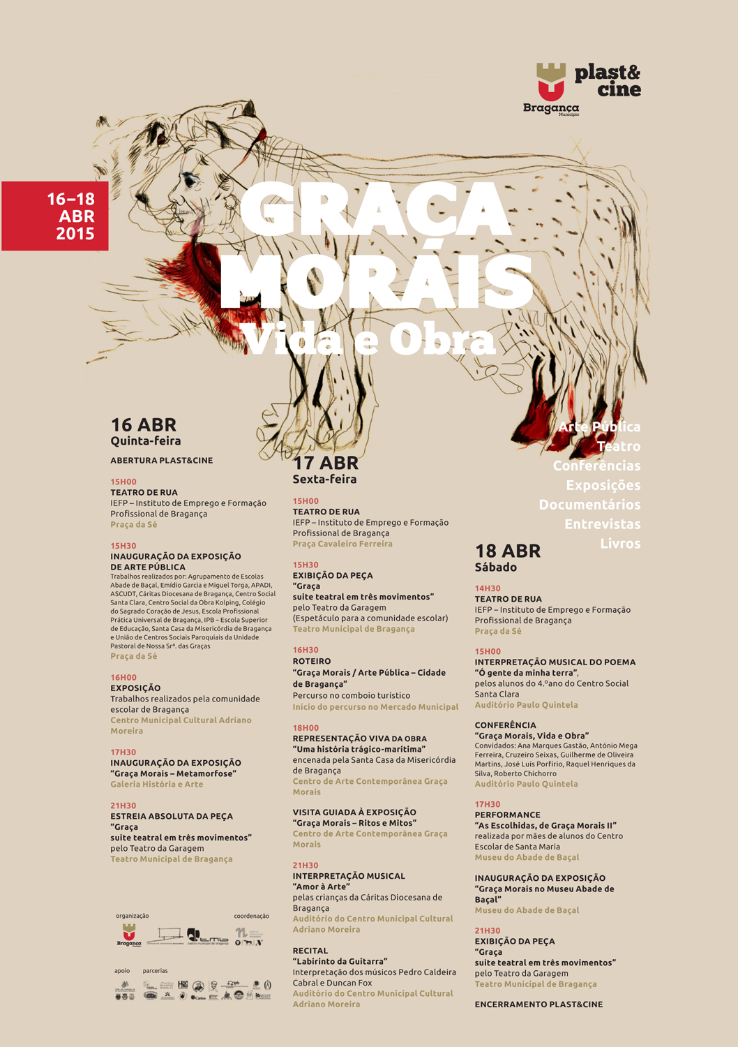 16, 17 e 18 de Abril – Plast&Cine Bragança, Homenagem a Graça Morais