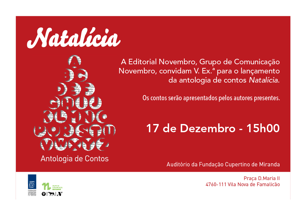 CONVITE LANÇAMENTO LIVRO “Natalícia – Antologia de Contos”